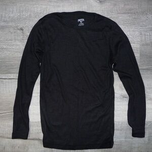 Girls Black Long Sleeve T-Shirt
